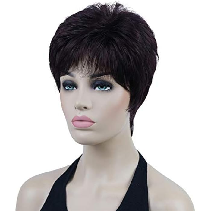 DILLARDS Lydell 6 Short Straight Women Wigs With Bangs Layered Natural Heat Resistant Synthetic Wigs (2Sp99T) - Image 3
